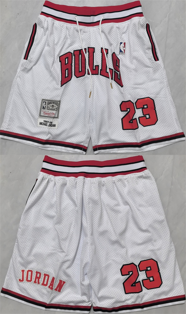 Men's Chicago Bulls #23 Michael Jordan Black Shorts (Run Small)