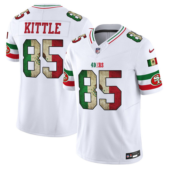 Men's San Francisco 49ers #85 George kittle White 2025 F.U.S.E. Mexico Vapor Limited Football Stitched Jersey