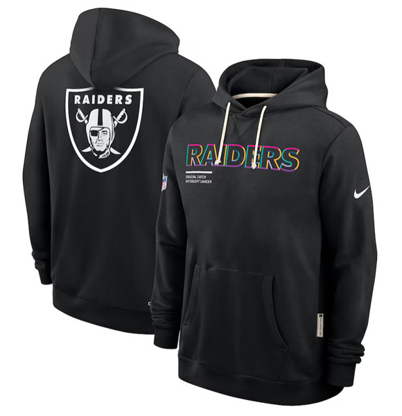 Men's Las Vegas Raiders Black 2025 Crucial Catch Dri-FIT Hoodie