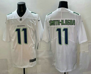 Men's Seattle Seahawks #11 Jaxon Smith-Njigba Limited White Fashion Vapor Jersey
