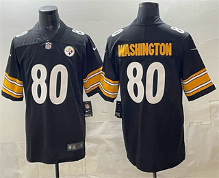 Men's Pisttburgn Steelers #80 Darnell Washington Black Vapor Untouchable Limited Stitched Jersey