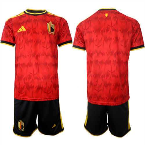 Men's Belgium Blank National Team FIFA x World Cup 2026 Home Red On Field Jersey