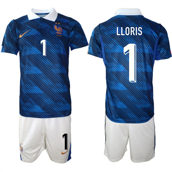 Men's France #1 LLORIS National Team FIFA x World Cup 2026 Home On Field Jersey