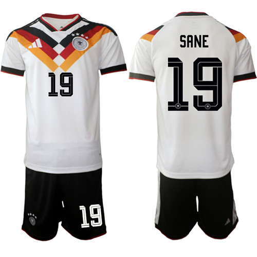 Men's Germany #19 SANE National Team FIFA x World Cup 2026 Home White On Field Jersey