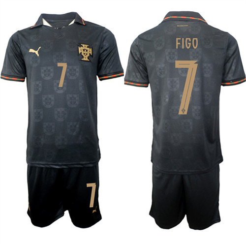 Men's Portugal #7 FIGO National Team FIFA x World Cup 2026 Away Gray On Eusebio special edition Jersey