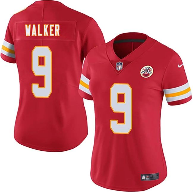 Women's Kansas City Chiefs #9 Kenneth Walker III Red 2026 Vapor Untouchable Limited Stitched Jersey(Run Small)