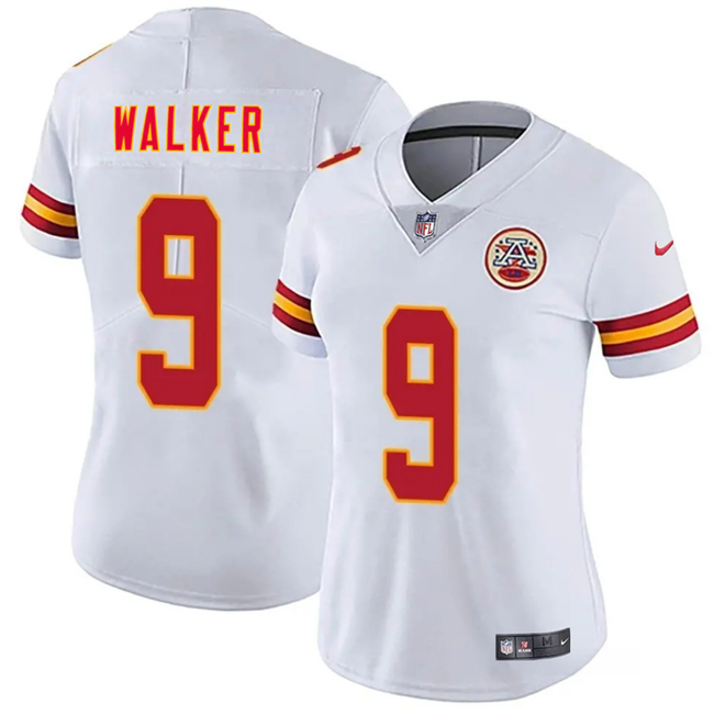 Women's Kansas City Chiefs #9 Kenneth Walker III White 2026 Vapor Untouchable Limited Stitched Jersey(Run Small)