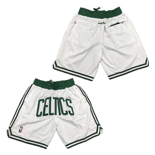 Men's Boston Celtics White Shorts