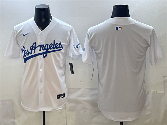 Men's Los Angeles Dodgers Blank White Alternate Stadium Stitched Baseball Jersey