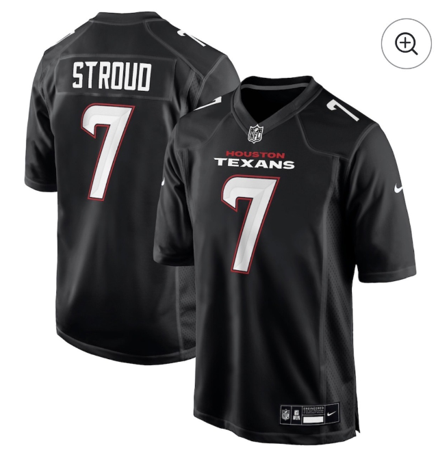 Men's Houston Texans #7 CJ Stroud Black Fashion Limited Stitched Football Jersey