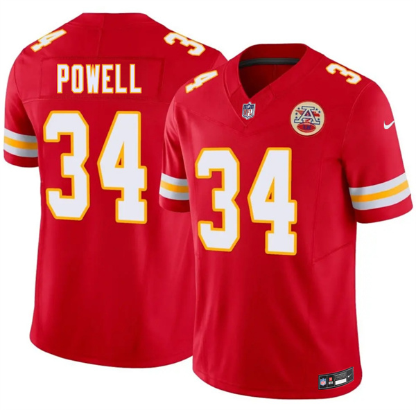 Men’s Kansas City Chiefs #34 ShunDerrick Powell Red 2026 F.U.S.E. Vapor Untouchable Limited Football Stitched Jersey