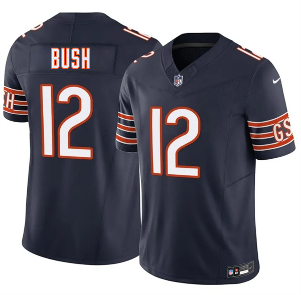 Men's Chicago Bears #12 Devin Bush Navy 2026 F.U.S.E. Vapor Untouchable Limited Football Stitched Jersey