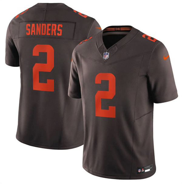 Men's Cleveland Browns #2 Shedeur Sanders Brown 2026 F.U.S.E. 'Alpha Dawg Edition' Vapor Limited Football Stitched Jersey
