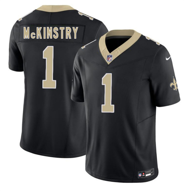 Men's New Orleans Saints #1 Kool-Aid McKinstry Black 2026 F.U.S.E. Vapor Limited Football Stitched Jersey
