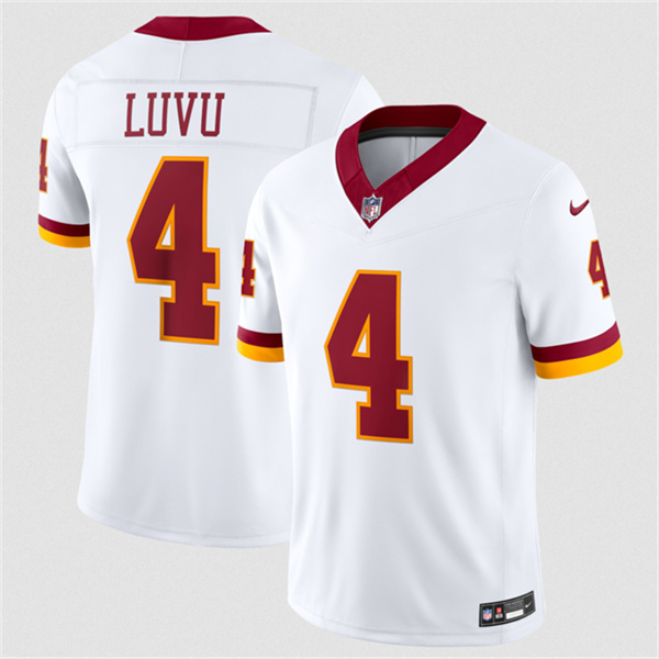 Men's Washington Commanders #4 Frankie Luvu White 2026 F.U.S.E. Vapor Limited Football Stitched Jersey