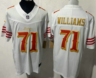 Men's San Francisco 49ers #71 Trent Williams Limited White Rivalries FUSE Vapor Jersey