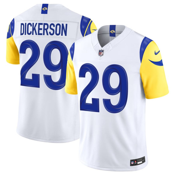 Men's Los Angeles Rams #29 Eric Dickerson White 2026 F.U.S.E. Vapor Limited Football Stitched Jersey