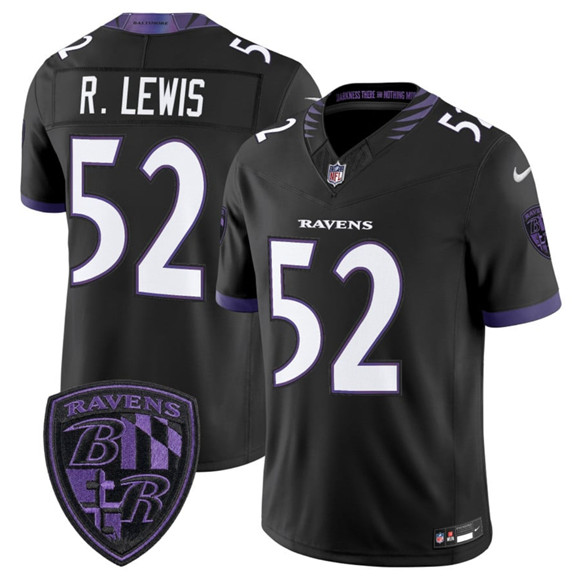 Men's Baltimore Ravens #52 Ray Lewis Black 2026 F.U.S.E. Alternate Vapor Limited Football Stitched Jersey