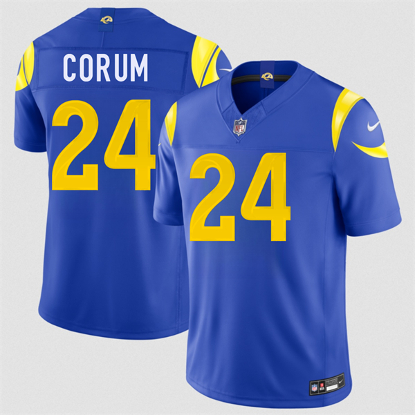 Men's Los Angeles Rams #24 Blake Corum Royal 2026 F.U.S.E. Vapor Limited Football Stitched Jersey