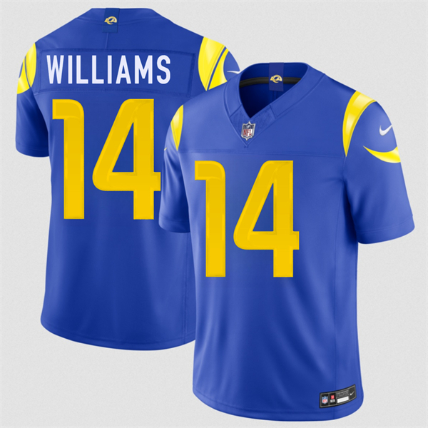 Men's Los Angeles Rams #14 Mario Williams Royal 2026 F.U.S.E. Vapor Limited Football Stitched Jersey