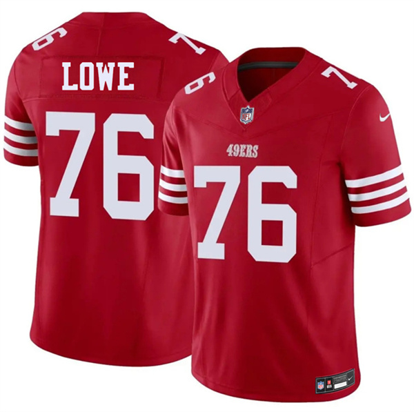 Men's San Francisco 49ers #76 Vederian Lowe Red 2026 F.U.S.E. Vapor Untouchable Limited Football Stitched Jersey