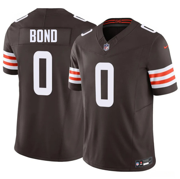 Men's Cleveland Browns #0 Isaiah Bond Brown 2026 Draft F.U.S.E. Vapor Limited Football Stitched Jersey