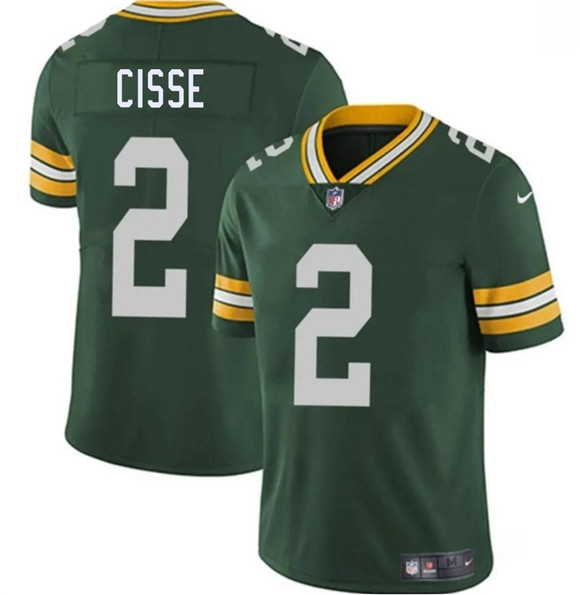 Men's Green Bay Packers #2 Brandon Cisse Green 2026 Vapor Untouchable Limited Football Stitched Jersey