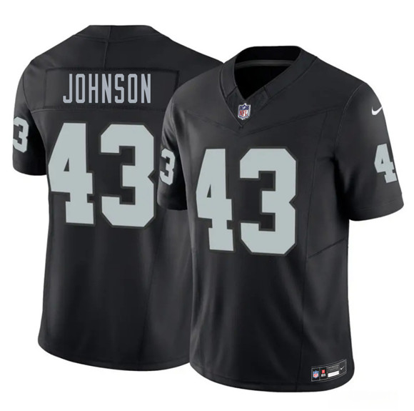 Men's Las Vegas Raiders #43 Dalton Johnson Black 2026 F.U.S.E. Vapor Untouchable Limited Football Stitched Jersey