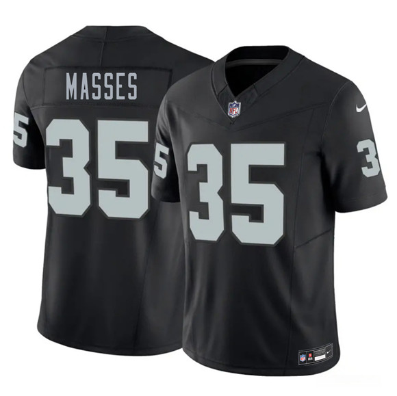 Men's Las Vegas Raiders #35 Hezekiah Masses Black 2026 F.U.S.E. Vapor Untouchable Limited Football Stitched Jersey