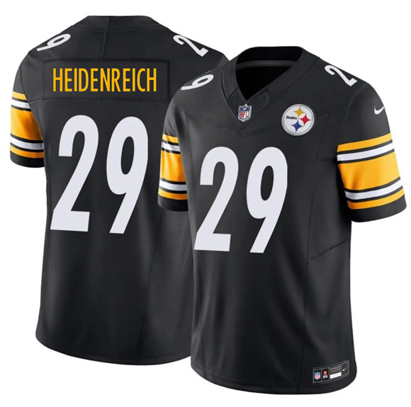 Men's Pittsburgh Steelers #29 Eli Heidenreich Black 2026 Draft F.U.S.E. Vapor Limited Football Stitched Jersey