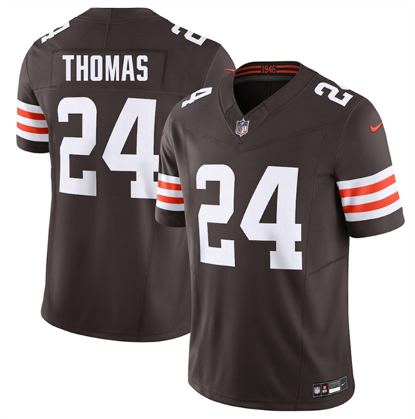Men's Cleveland Browns #24 Daniel Thomas Brown 2026 F.U.S.E. Vapor Limited Football Stitched Jersey