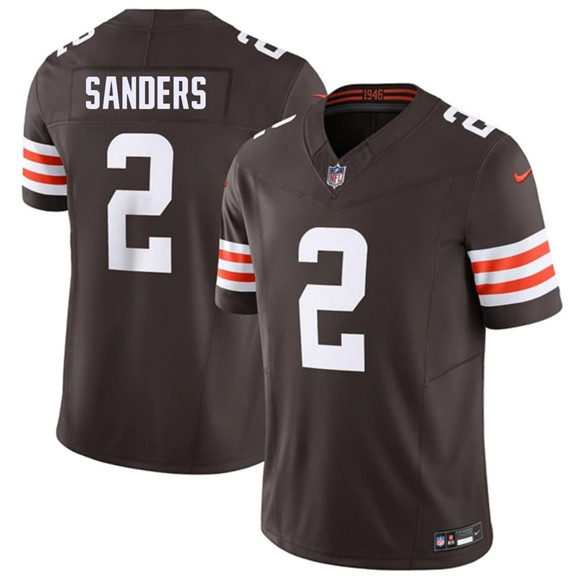 Men's Cleveland Browns #2 Shedeur Sanders Brown 2026 F.U.S.E. Vapor Limited Football Stitched Jersey