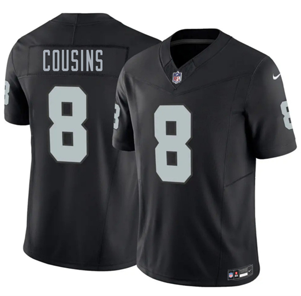 Men's Las Vegas Raiders #8 Kirk Cousins Black 2026 F.U.S.E. Vapor Untouchable Limited Football Stitched Jersey