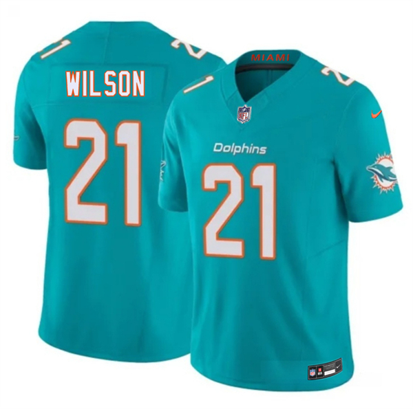 Men's Miami Dolphins #21 Marco Wilson Aqua 2026 F.U.S.E. Vapor Limited Football Stitched Jersey