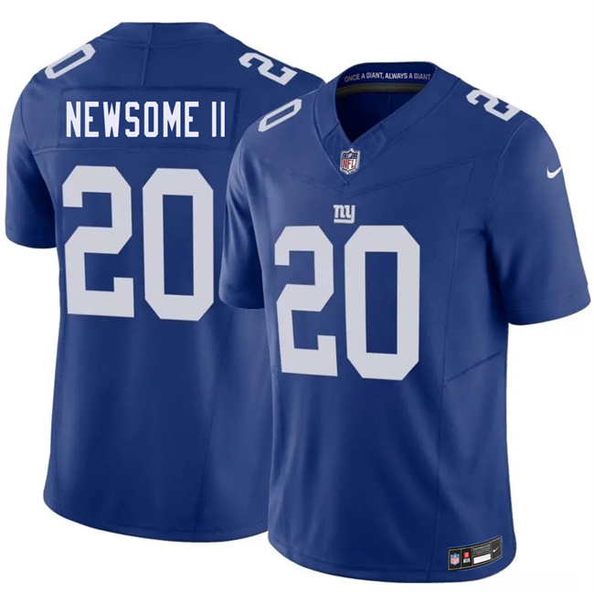 Men's New York Giants #20 Greg Newsome II Blue 2026 F.U.S.E. Vapor Untouchable Limited Football Stitched Jersey