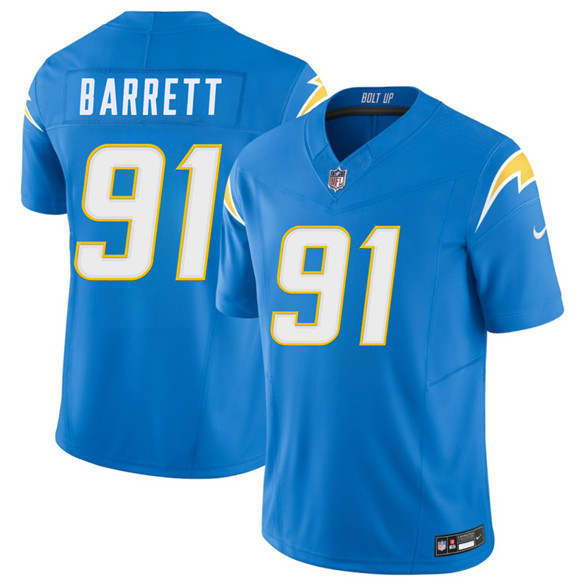 Men's Los Angeles Chargers #91 Nick Barrett Blue 2026 F.U.S.E. Vapor Limited Football Stitched Jersey