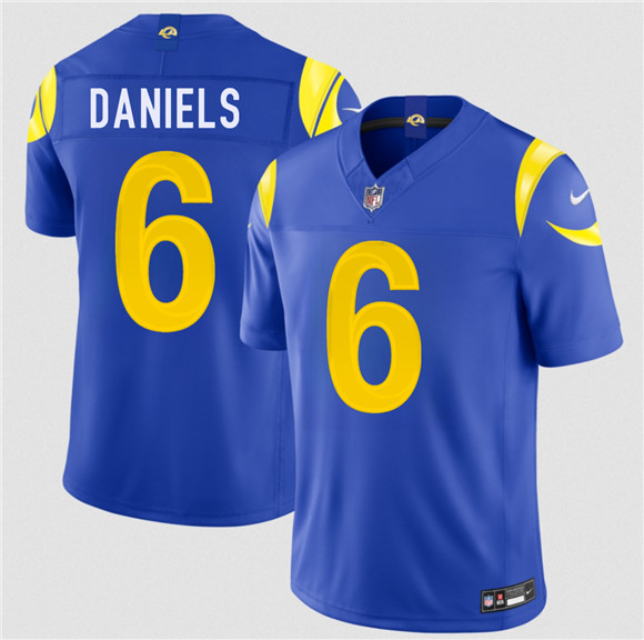 Men's Los Angeles Rams #6 CJ Daniels Royal 2026 Draft F.U.S.E. Vapor Limited Football Stitched Jersey