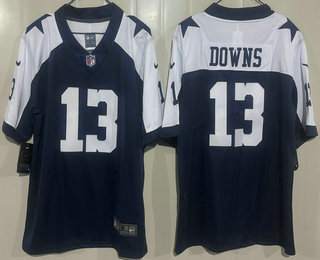 Men's Dallas Cowboys #13 Caleb Downs Limited Navy Alternate Vapor Jersey