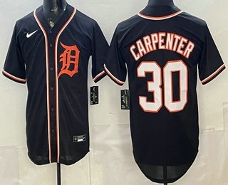 Men's Detroit Tigers #30 Kerry Carpenter 2026 Black Fashion Cool Base Jersey