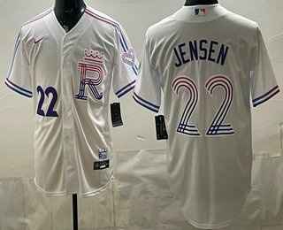 Men's Kansas City Royals #22 Carter Jensen White 2026 City Connect Stadium Jersey