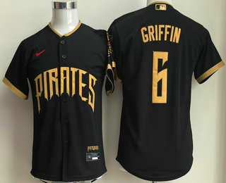 Youth Pittsburgh Pirates #6 Konnor Griffin Black 2026 City Connect Stadium Jersey