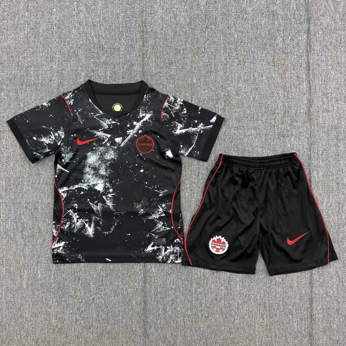Youth Canada Blank 2026 Black Soccer Jersey Suit