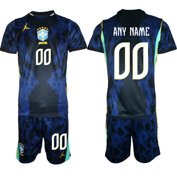 Men's Brazil national football team Custom Navy 2026 Away Soccer Jersey Suit