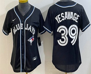 Women's Toronto Blue Jays #39 Trey Yesavage 2026 Black Fashion Cool Base Jersey