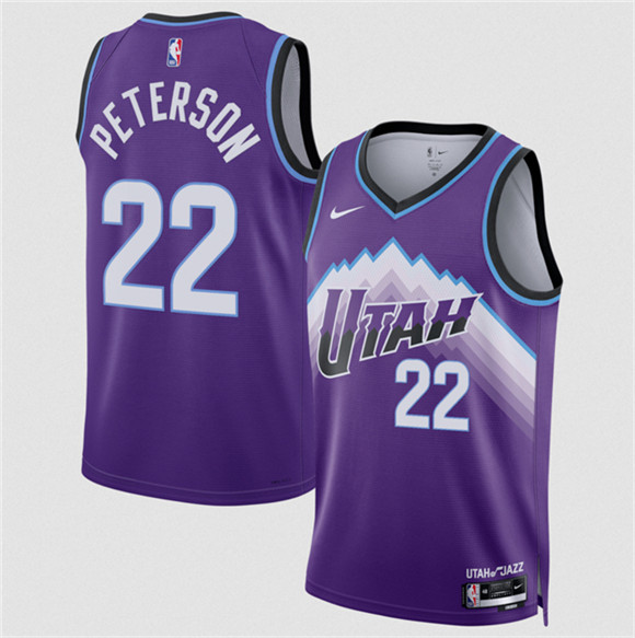 Men's Utah Jazz #22 Darryn Peterson Purple 2026 Draft Icon Edition Stitched Basketball Jersey