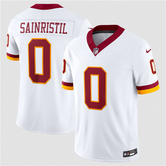 Men's Washington Commanders #0 Mike Sainristil White 2026 F.U.S.E. Vapor Limited Football Stitched Jersey