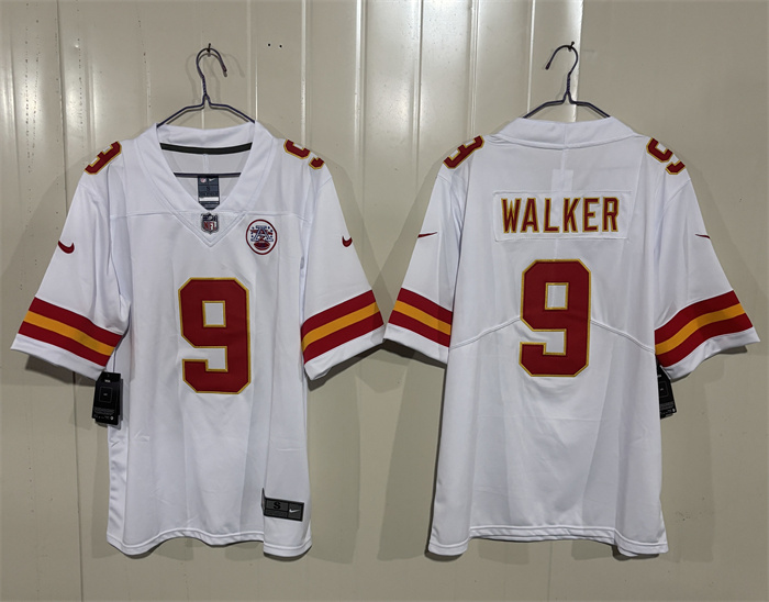 Men’s Kansas City Chiefs #9 Kenneth Walker III White 2026 Vapor Untouchable Limited Stitched Football Jersey