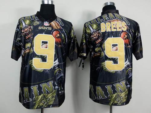 Nike New Orleans Saints #9 Drew Brees 2014 Fanatic Fashion Elite Jersey
